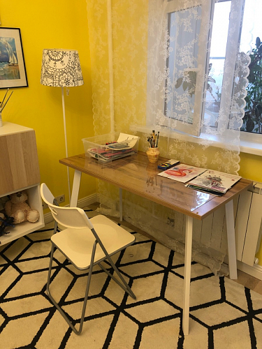 Стол Тринити Лофт 120 25 мм черный матовый / юта фото покупателя 69