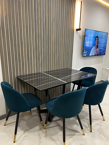 Стул на металлокаркасе Gabi latte / gold / black фото покупателя 316