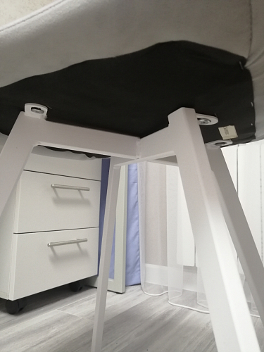 Стул на металлокаркасе Чилли синяя ткань / белый фото покупателя 1111