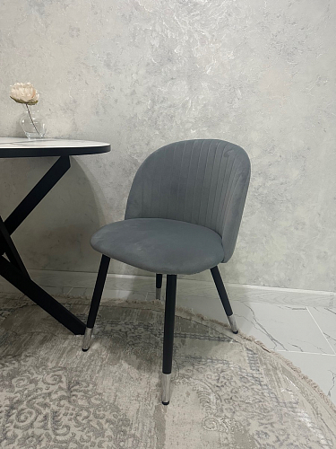 Стул на металлокаркасе Gabi 1 light blue / black / gold фото покупателя 799