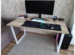 Стол Лота Лофт 140 25 мм черный матовый / бетон фото покупателя 355