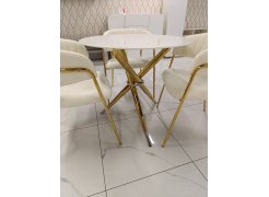 Стеклянный стол Rock 100х75 white / black из шоурума 8