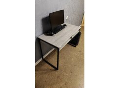 Письменный стол Леон Лофт бетон / черный матовый фото покупателя 92