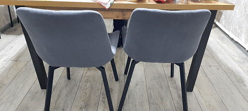 Стул на металлокаркасе Челси морская волна / черный фото покупателя 248