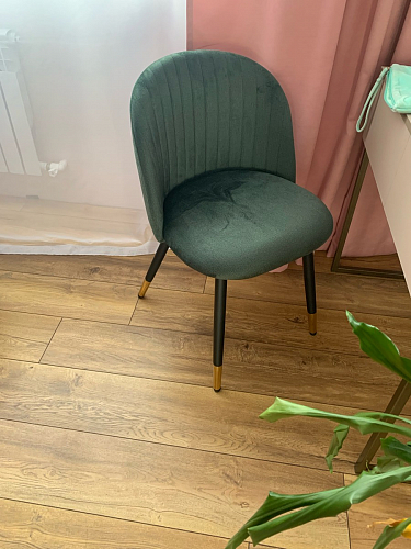 Стул на металлокаркасе Gabi dark beige / black / silver фото покупателя 949