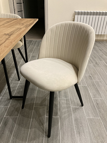 Стул на металлокаркасе Gabi dark beige / black / silver фото покупателя 895