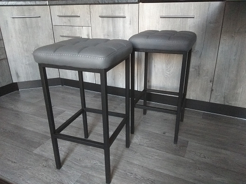 Барный стул Лофт ткань канди грей / черный матовый фото покупателя 112