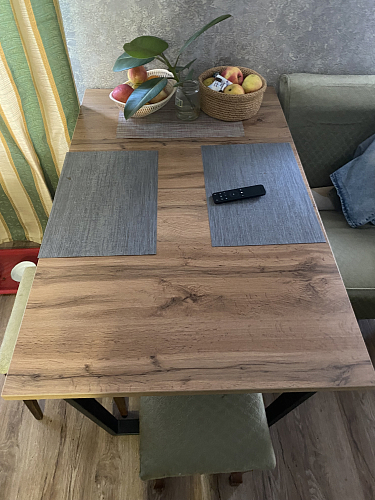 Стол Лота Лофт 140 25 мм черный матовый / бетон фото покупателя 1003