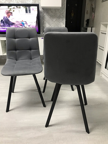 Комплект из "Стул на металлокаркасе Чилли розовый / черный каркас" 2 шт. фото покупателя 761