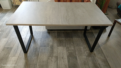 Деревянный стол Лота Лофт 140х80 черный матовый / бетон светлый фото покупателя 467