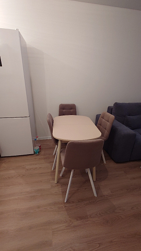 Стул на металлокаркасе Чилли К светло-серый велюр / черный каркас фото покупателя 374