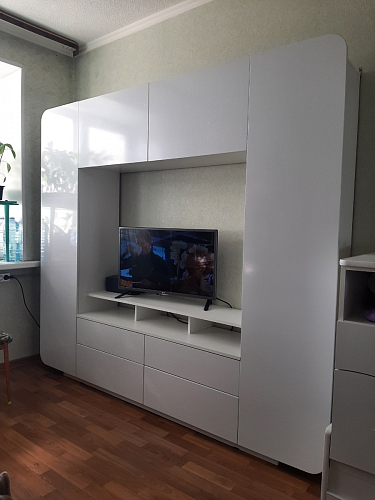 Готовая гостиная Румба белый / белый глянец  - Уцененный экземпляр фото покупателя 3