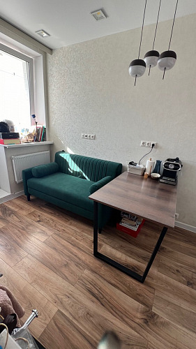 Деревянный стол Лота Лофт 120х75 белый матовый / дуб крафт золотой фото покупателя 757