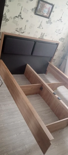 Полутораспальная кровать Клауд 140х200 парящая дуб крафт золотой / антрацит фото покупателя 78