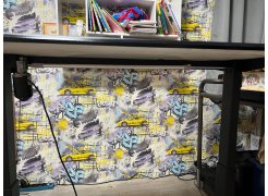 Компьютерный стол Маркос 140х80 светло-серый / черный фото покупателя 50