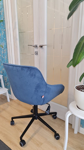 Компьютерное кресло Dublin/Дублин хром / вельвет графит фото покупателя 6