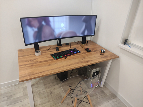 Деревянный стол Лота Лофт 140х80 дуб крафт табачный / черный матовый фото покупателя 718