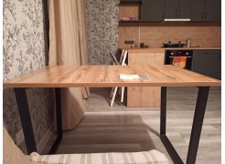 Деревянный стол Лота Лофт 120(160)х75 черный матовый / бетон светлый фото покупателя 134