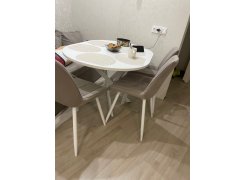 Стул на металлокаркасе Седа К крутящийся светло-серый  / белый фото покупателя 188