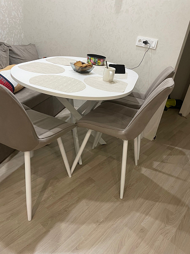 Комплект стульев Вейв 4 шт светло-серый / черный фото покупателя 188