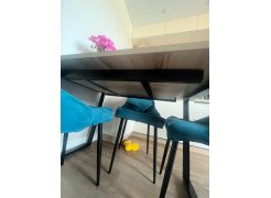 Деревянный стол Лота Лофт 120(160)х75 черный матовый / бетон светлый фото покупателя 17