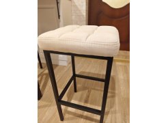 Барный стул Лофт кожзам темно-серый / черный матовый фото покупателя 255