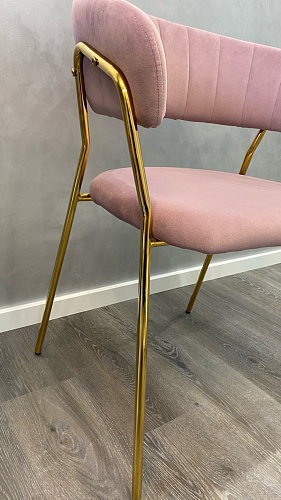 Стул на металлокаркасе Kamelia голубой / голубой / золотой фото покупателя 75