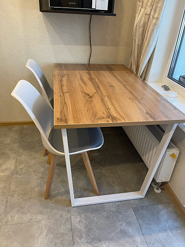 Деревянный стол Лота Лофт 140х80 дуб крафт табачный / черный матовый фото покупателя 394