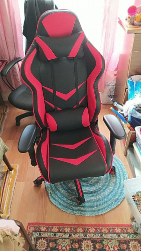 Компьютерное кресло Racer черное / оранжевое фото покупателя 168