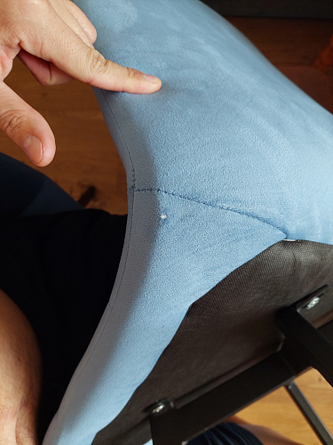 Стул на металлокаркасе Чилли К светло-серый велюр / черный каркас фото покупателя 762