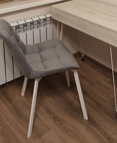 Стул на металлокаркасе Челси морская волна / черный фото покупателя 95