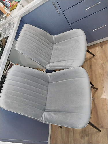 Стул на металлокаркасе Седа 360 К латте (velutto 08) / белый фото покупателя 205