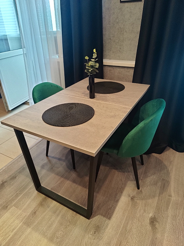 Деревянный стол Лота Лофт 140х80 черный матовый / бетон светлый фото покупателя 138