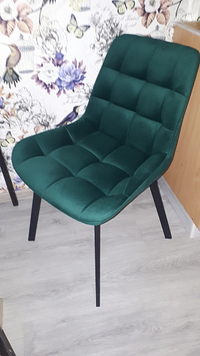 Стул на металлокаркасе Челси К бирюзовый / черный фото покупателя 144