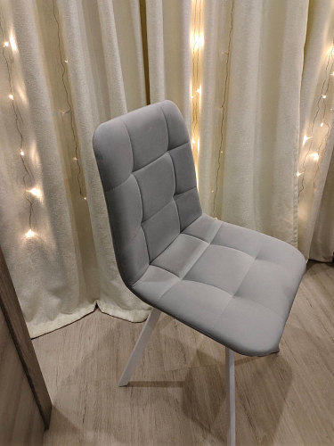 Стул на металлокаркасе Чилли светло-серый / белый каркас фото покупателя 179