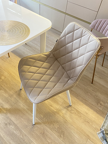 Стул на металлокаркасе Баодин velutto 12 / белый фото покупателя 8