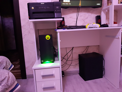 Компьютерный стол Джаз-24 правый дуб сонома фото покупателя 45