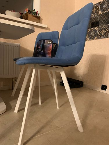 Стул на металлокаркасе Чилли черный / зеленый фото покупателя 978