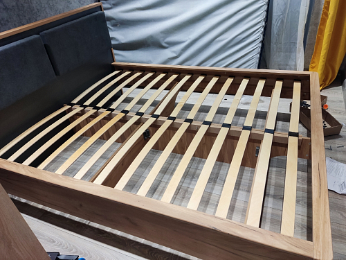 Двуспальная кровать Клауд 160х200 парящая дуб крафт золотой / антрацит фото покупателя 519