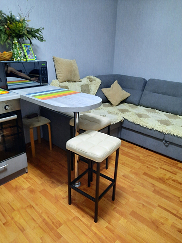 Барный стул Лофт микровелюр катания блэк / черный матовый фото покупателя 65