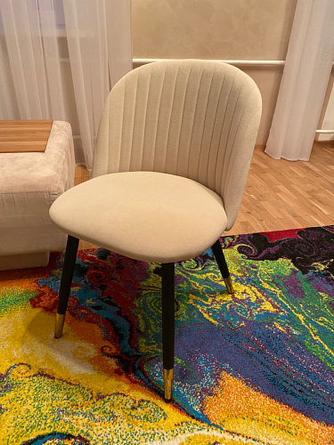 Стул на металлокаркасе Gabi 1 line light blue / black фото покупателя 110