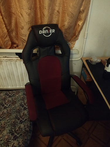 Компьютерное кресло Driver/Драйвер кожзам черный / ткань черный фото покупателя 128