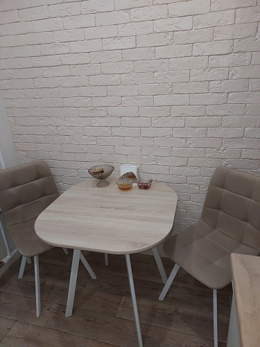 Стул на металлокаркасе Чилли К светло-серый велюр / черный каркас фото покупателя 843