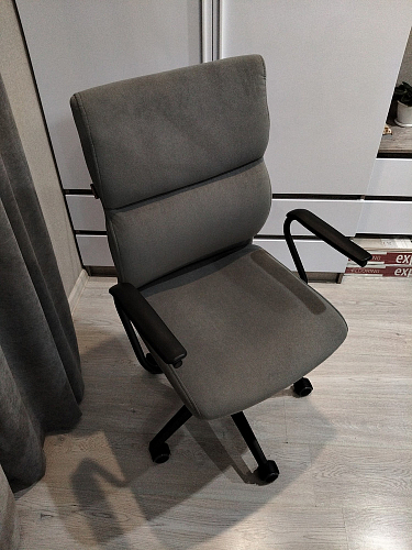 Компьютерное кресло Benefit/Бенефит флок серый 29 фото покупателя 57