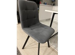 Стул на металлокаркасе Чилли синяя ткань / белый фото покупателя 37