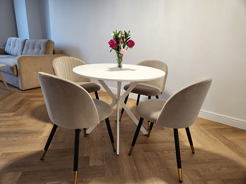 Стул на металлокаркасе Gabi 1 light purple / black фото покупателя 462