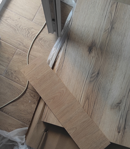 Деревянный стол Лота Лофт 120х75 белый матовый / дуб крафт золотой фото покупателя 622