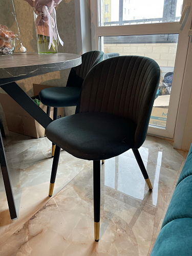 Стул на металлокаркасе Gabi 1 light purple / black фото покупателя 975