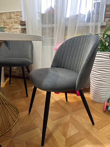 Стул на металлокаркасе Gabi gray / black фото покупателя 348