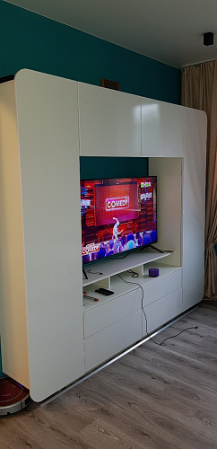 Готовая гостиная Румба белый / белый глянец  - Уцененный экземпляр фото покупателя 75